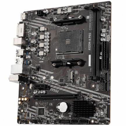 MSI - Tarjeta Madre MSI micro ATX A520M-A PRO S-AM4 AMD A520 HDMI 64GB DDR4 para AMD BIOS Actualizada para Serie Ryzen 5000