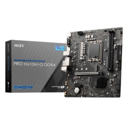 MSI - Tarjeta Madre MSI PRO H610M-G DDR4 Micro-ATX LGA 1700 Intel H610 64GB DDR4 HDMI/DP