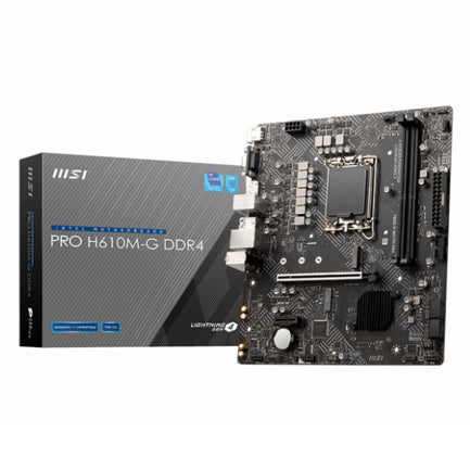 MSI - Tarjeta Madre MSI PRO H610M-G Micro-ATX LGA 1700 Intel H610 96GB DDR5 HDMI/DP para Intel