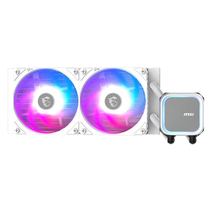 MSI - Enfriamiento Liquido MSI MAG CORELIQUID A13 240 para CPU 2x 120mm hasta 2000RPM Blanco