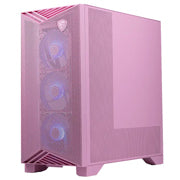 MSI - Gabinete MSI MPG GUNGNIR 212R PZ PINK Torre Media ATX 4 Ventiladores RGB Vidrio Templado Rosa