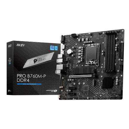 MSI - Tarjeta Madre MSI PRO B760M P DDR4 SOCKET 1700 4 DDR4 4800 MHZ HDMI DP DSUB MICRO ATX