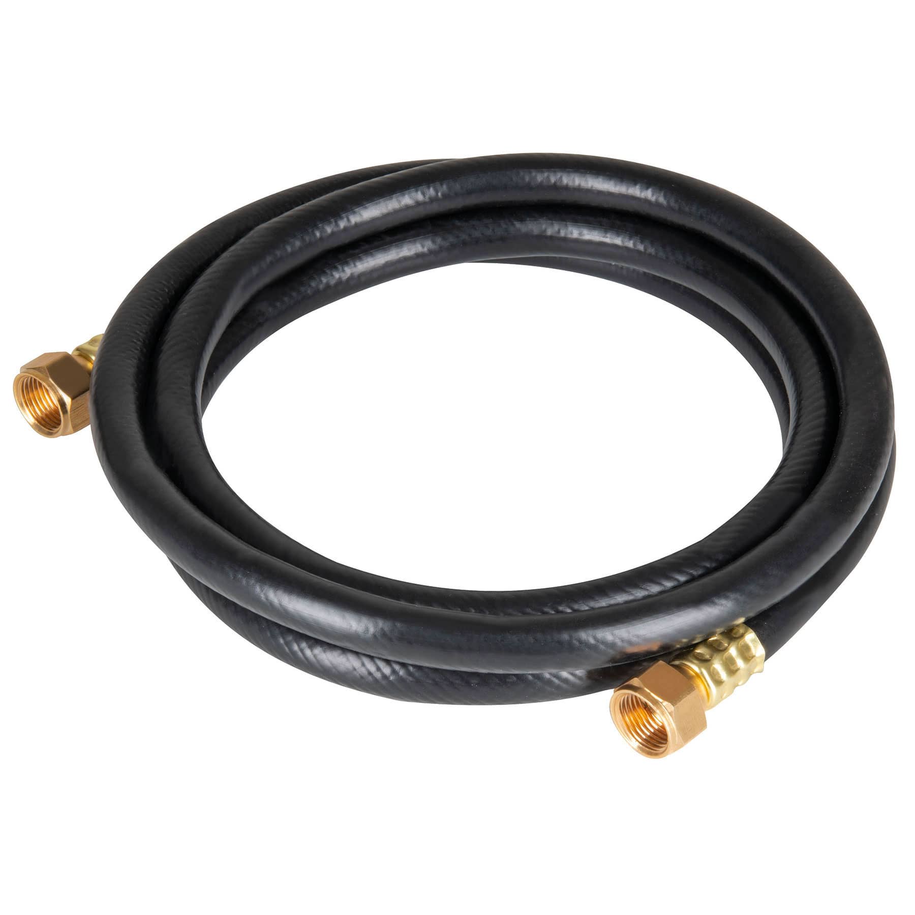 Manguera para gas, PVC negra, 3/8'x1 m, c/conexion, Foset