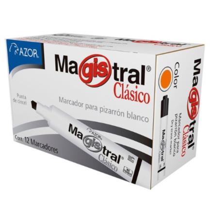 MAGISTRAL - Marcador Magistral 83406 Color Naranja para Pizarrón C/12