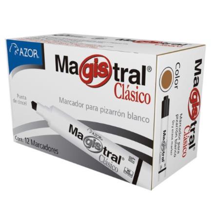 MAGISTRAL - Marcador Magistral 83407 Color Café para Pizarrón C/12