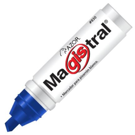 MAGISTRAL - Marcador Magistral Aluminio Pizarrón Blanco Color Azul C/12 Pzas