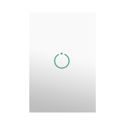 SMARTHOME BY EPCOM - (ZWAVE) Interruptor On/Off panel táctil touch inalámbrico Zwave Plus 1 boton. Compatible con Hubitat HC8, Álula  M2M, otro