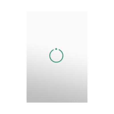 SMARTHOME BY EPCOM - (ZWAVE) Interruptor On/Off panel táctil touch inalámbrico Zwave Plus 1 boton. No requiere cable neutro, Compatible con Hubitat HC8, Álula  M2M, otros