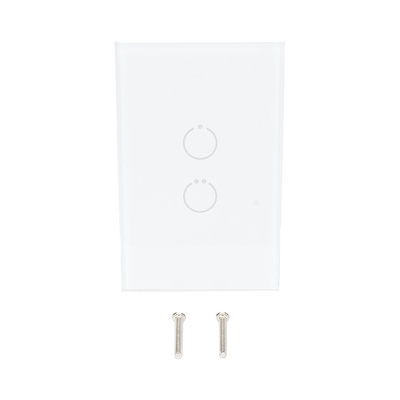 SMARTHOME BY EPCOM - (ZWAVE) Interruptor On/Off panel táctil touch inalámbrico Zwave Plus 2 botones. Compatible con Hubitat HC8, Álula  M2M, otro
