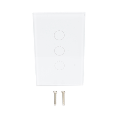SMARTHOME BY EPCOM - (ZWAVE) Interruptor On/Off panel táctil touch inalámbrico Zwave Plus 3 botones. Compatible con Hubitat HC8, Álula  M2M, otro