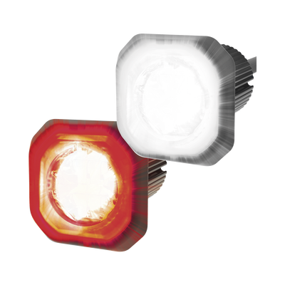 ECCO - Estrobo Empotrable 6 Led, Rojo / Claro Montaje A Presión