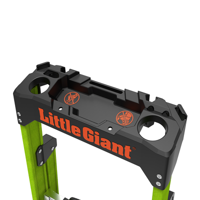 LITTLE GIANT LADDER SYSTEMS - Escalera de Aluminio + Fibra de Vidrio de 1.8m con Soporte para Herramienta. !La Más Liviana del Mundo! (SKU:15406-001)