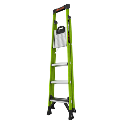 LITTLE GIANT LADDER SYSTEMS - Escalera de Aluminio + Fibra de Vidrio de 1.8m con Soporte para Herramienta. !La Más Liviana del Mundo! (SKU:15406-001)