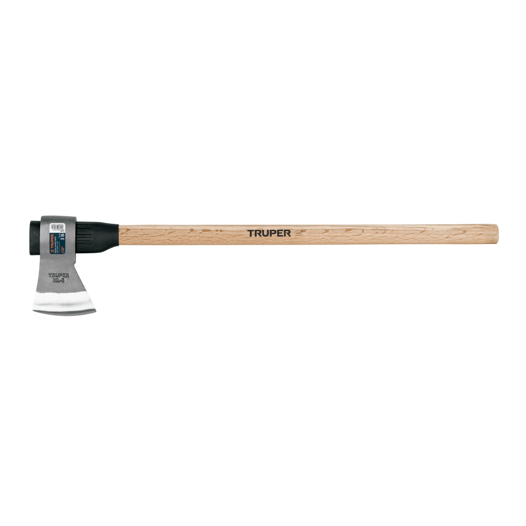 Hacha media labor 3 lb, mango de madera 36', TRUPER
