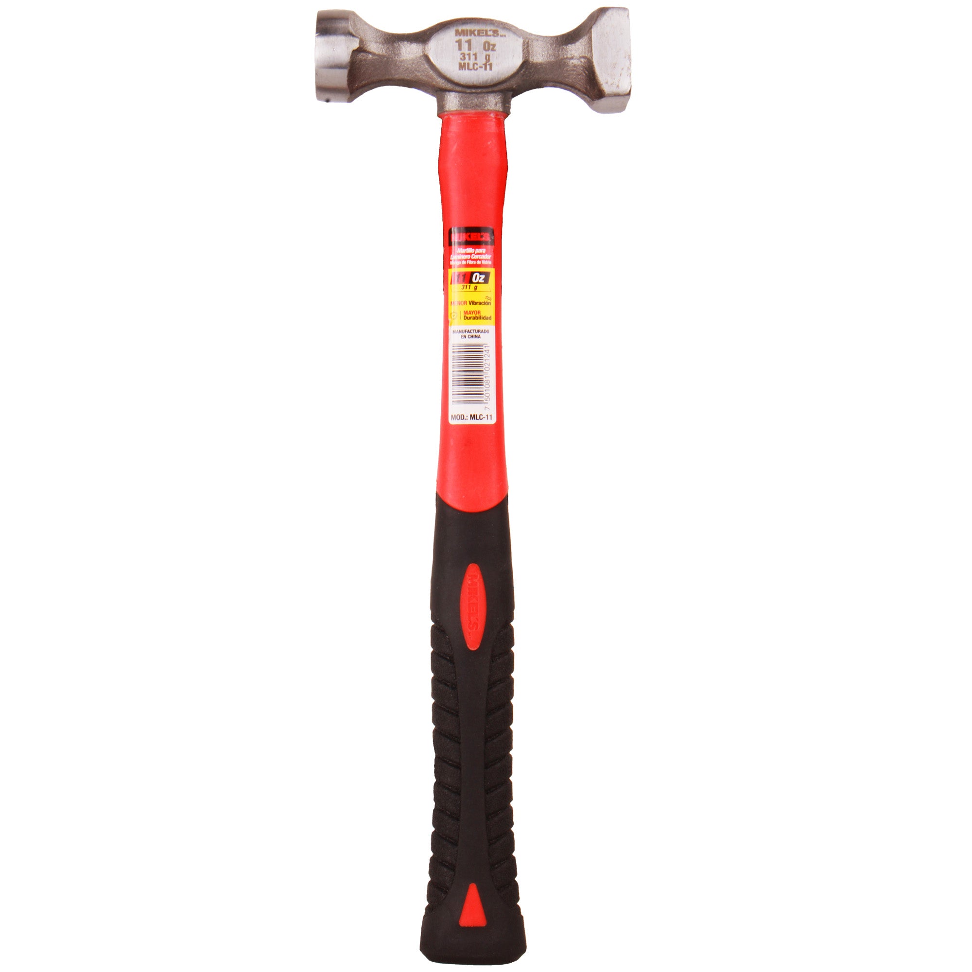 Martillo para laminero cercador, mango de fibra de vidrio (11 oz)