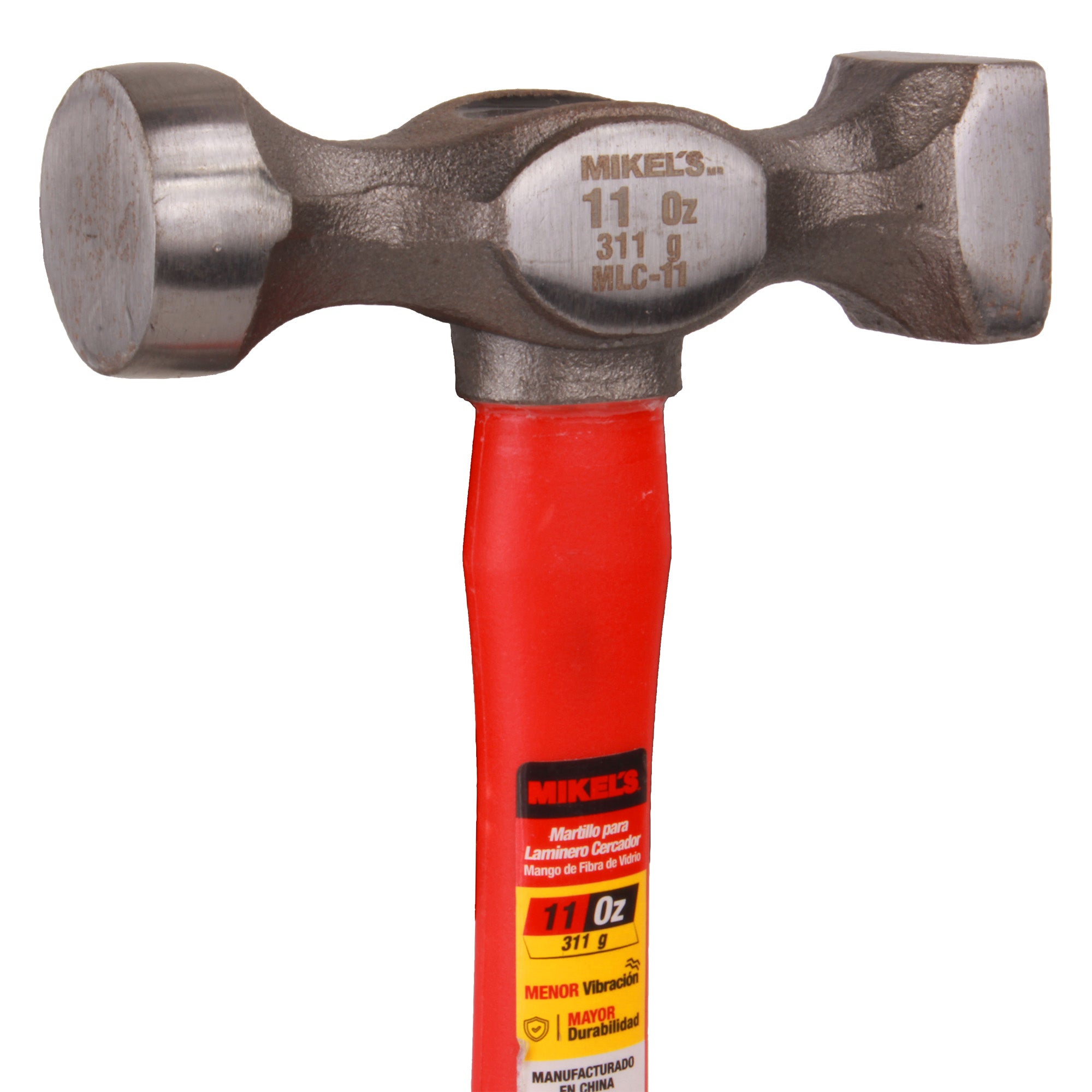 Martillo para laminero cercador, mango de fibra de vidrio (11 oz)