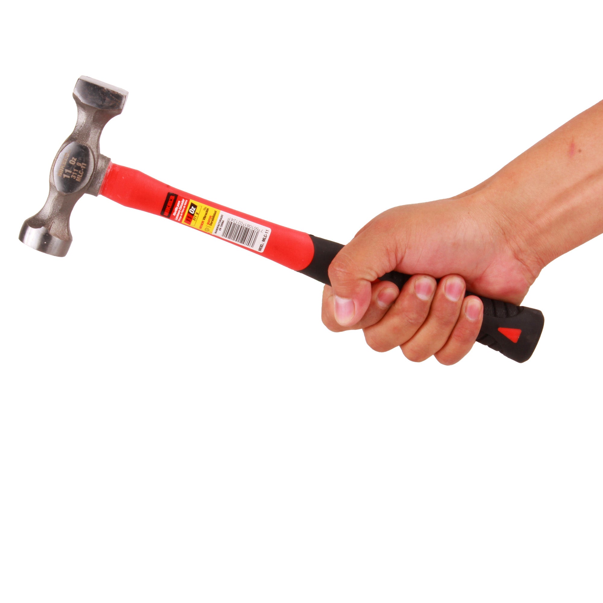 Martillo para laminero cercador, mango de fibra de vidrio (11 oz)