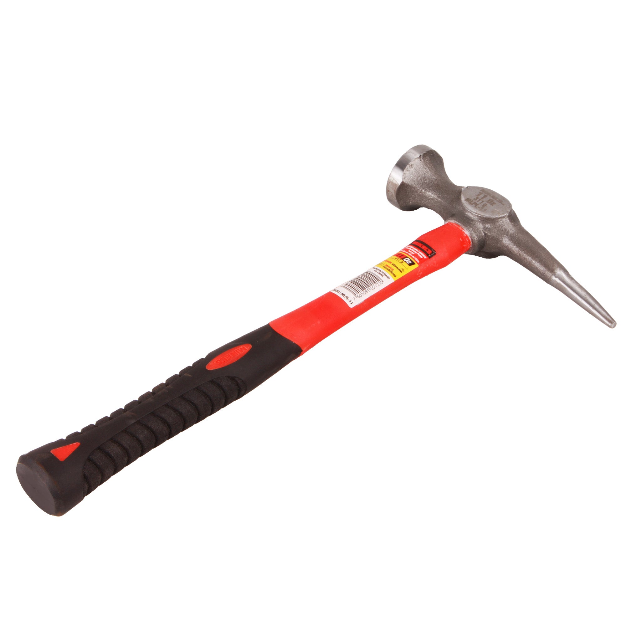 Martillo para laminero desabollador punta larga, mango de fibra de vidrio (11 oz)