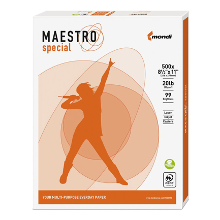 NEXTEP - Papel Cortado Maestro Special Carta 95% de Blancura 75Grs Caja c/5000 Hojas