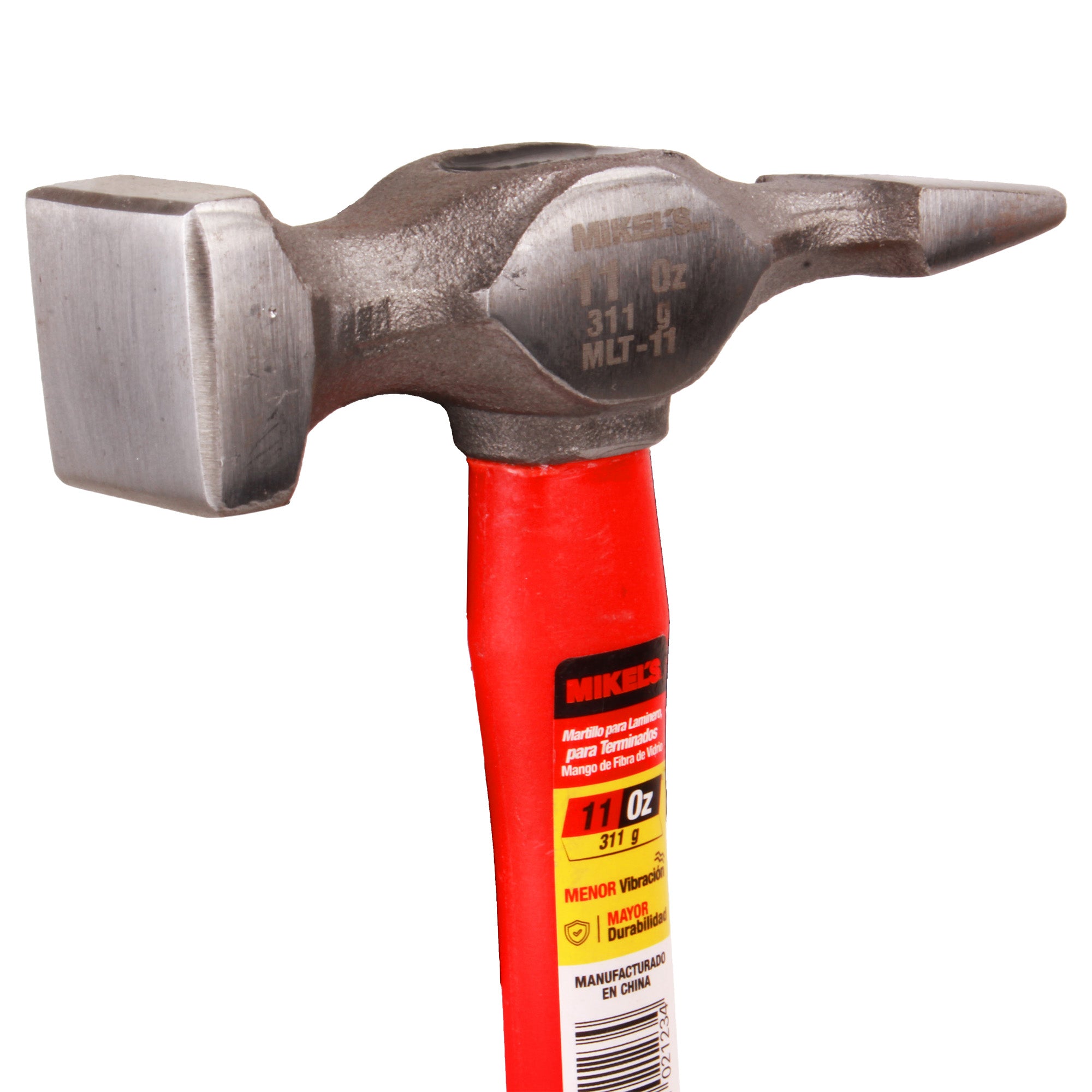 Martillo para laminero para terminados, mango de fibra de vidrio (11 oz)
