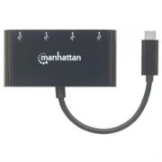 MANHATTAN - Hub Manhattan USB-C 3.2 Gen1 4 Puertos USB-A Color Negro