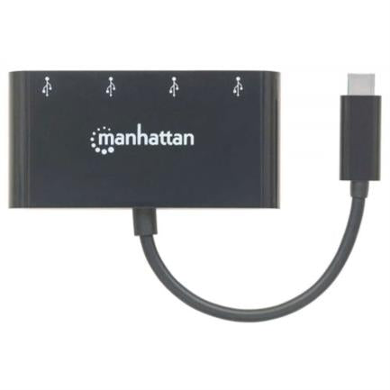 MANHATTAN - Hub Manhattan USB-C 3.2 Gen1 4 Puertos USB-A Color Negro