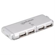 MANHATTAN - Mini Hub Manhattan USB 2.0 Sin Fuente 4 Puertos