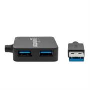 MANHATTAN - Mini Hub Manhattan USB 3.0 Alta Velocidad 4 Puertos Color Negro