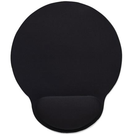 MANHATTAN - Mouse Pad Manhattan Tipo Gel C/Descansa Muñecas Color Negro