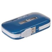 MANHATTAN - Hub Manhattan USB Alta Velocidad 2.0 Alimentación Dual 7 Puertos Color Azul