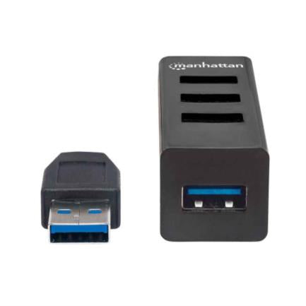 MANHATTAN - Hub Manhattan Combo 1 Puerto USB 3.0/3 Puertos USB 2.0 Color Negro