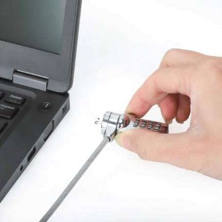 MANHATTAN - Candado de Seguridad Manhattan Antirrobo para Laptop con Ranura K-slot Combinación 4 Dígitos
