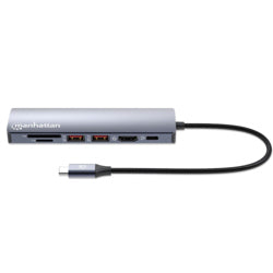 MANHATTAN - Estacion Docking Manhattan USB-C con lector de tarjetas