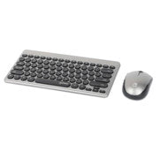 MANHATTAN - Teclado y Mouse Manhattan Optico Inalambrico Negro y Plata Mini Combo