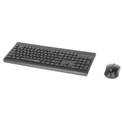 MANHATTAN - Teclado y Mouse Optico Inalambrico Manhattan 2.4G Negro combo