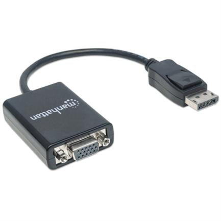 MANHATTAN - Adaptador Manhattan DisplayPort M a VGA H 15cm Activo Color Negro