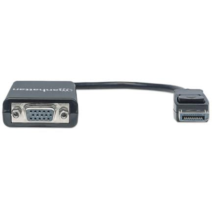 MANHATTAN - Adaptador Manhattan DisplayPort M a VGA H 15cm Activo Color Negro