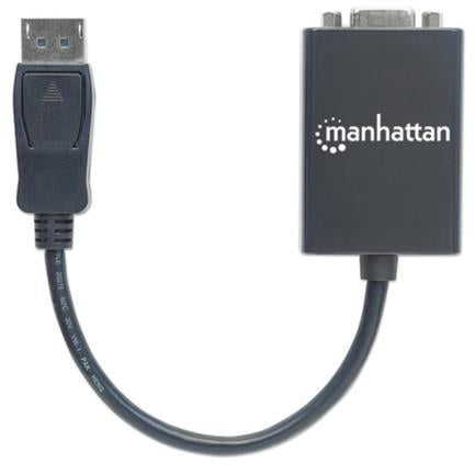 MANHATTAN - Adaptador Manhattan DisplayPort M a VGA H 15cm Activo Color Negro
