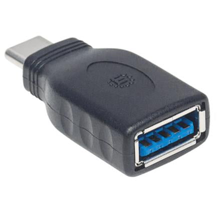 MANHATTAN - Adaptador Manhattan USB-C 3.1 Gen 1 Super Velocidad CM/AH 5 Gbps Color Negro