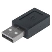 MANHATTAN - Adaptador Manhattan USB C-A 2.0 Color Negro