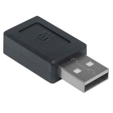 MANHATTAN - Adaptador Manhattan USB C-A 2.0 Color Negro
