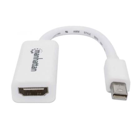 MANHATTAN - Adaptador Manhattan Pasivo Mini DisplayPort a HDMI-H Color Blanco