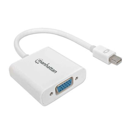MANHATTAN - Adaptador Manhattan Mini DisplayPort-M a VGA-H Activo Color Blanco