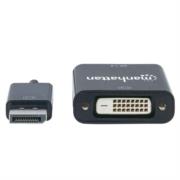 MANHATTAN - Adaptador Manhattan DisplayPort 1.2a M a DVI-D H Activo Color Negro
