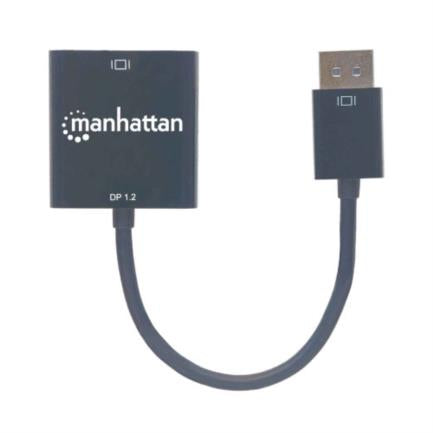 MANHATTAN - Adaptador Manhattan DisplayPort 1.2a M a DVI-D H Activo Color Negro