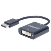 MANHATTAN - Adaptador Manhattan DisplayPort 1.2a M a DVI-D H Activo Color Negro