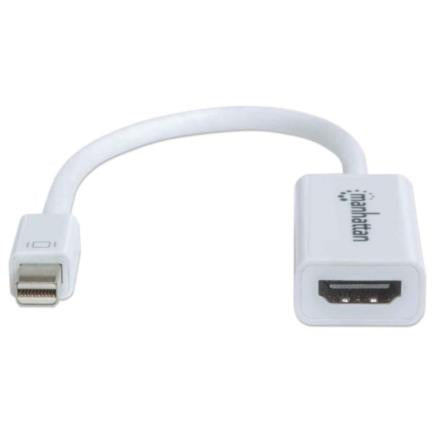 MANHATTAN - Adaptador Manhattan Mini DisplayPort a HDMI Color Blanco