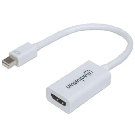 MANHATTAN - Adaptador Manhattan Mini DisplayPort a HDMI Color Blanco