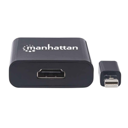 MANHATTAN - Adaptador Manhattan Activo Mini DisplayPort-M a HDMI-H 4K a 60Hz Color Negro