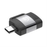 MANHATTAN - Adaptador Manhattan USB-C a USB-A V3.2 Aluminio Color Negro-Gris Espacial